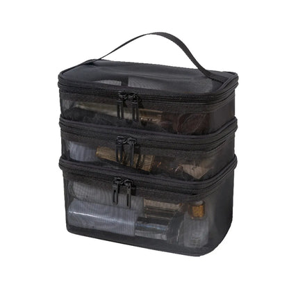 Grid Visual Large Multi-Functional Travel Cosmetic Storage Bag