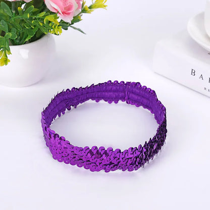 Hair Accessories Girls Supply Stretch Sequins Hair Belt Sequins Hair Belt Manufacturers Wholesale Grab Hair Sequins Hair Belt