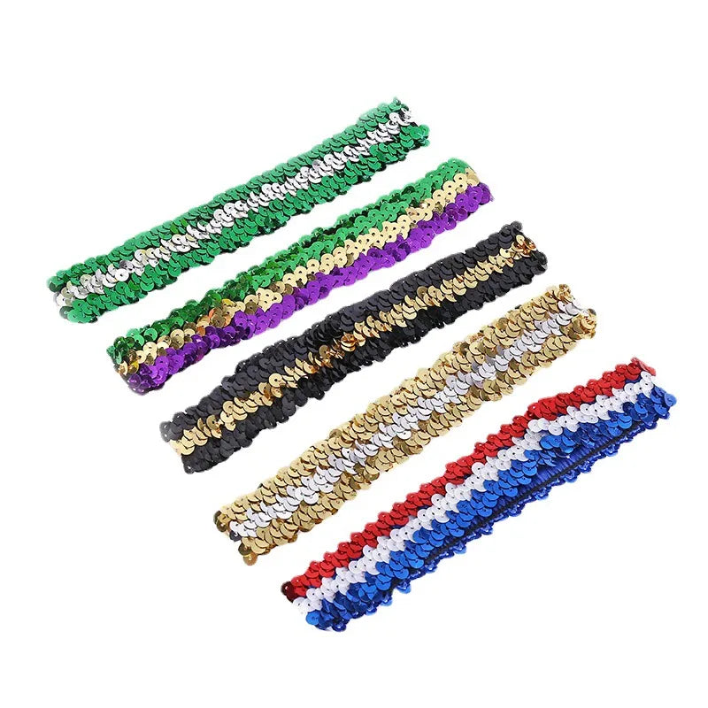 Hair Accessories Girls Supply Stretch Sequins Hair Belt Sequins Hair Belt Manufacturers Wholesale Grab Hair Sequins Hair Belt