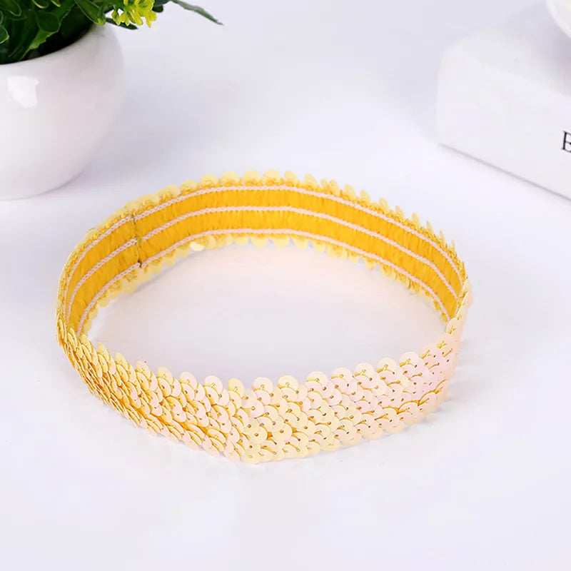 Hair Accessories Girls Supply Stretch Sequins Hair Belt Sequins Hair Belt Manufacturers Wholesale Grab Hair Sequins Hair Belt