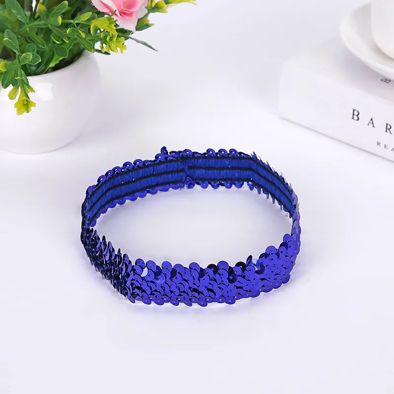 Hair Accessories Girls Supply Stretch Sequins Hair Belt Sequins Hair Belt Manufacturers Wholesale Grab Hair Sequins Hair Belt