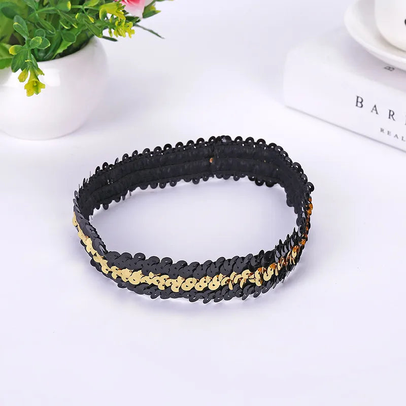 Hair Accessories Girls Supply Stretch Sequins Hair Belt Sequins Hair Belt Manufacturers Wholesale Grab Hair Sequins Hair Belt