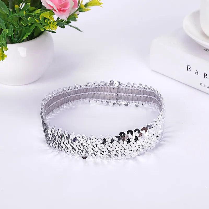 Hair Accessories Girls Supply Stretch Sequins Hair Belt Sequins Hair Belt Manufacturers Wholesale Grab Hair Sequins Hair Belt