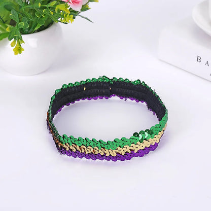 Hair Accessories Girls Supply Stretch Sequins Hair Belt Sequins Hair Belt Manufacturers Wholesale Grab Hair Sequins Hair Belt