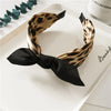 Hair Accessories Leopard Print Rabbit Ears Knotted Wide Version Headband Female European And American Outing Hair Hoop For Braid Headband Hair Accessory