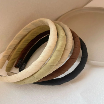 Hair Band Face Wash   Coffee Morandi Wrap Cloth Wide Edge Updo Hair Band Female Hair Pressing Hairpin Hair Accessories Headband