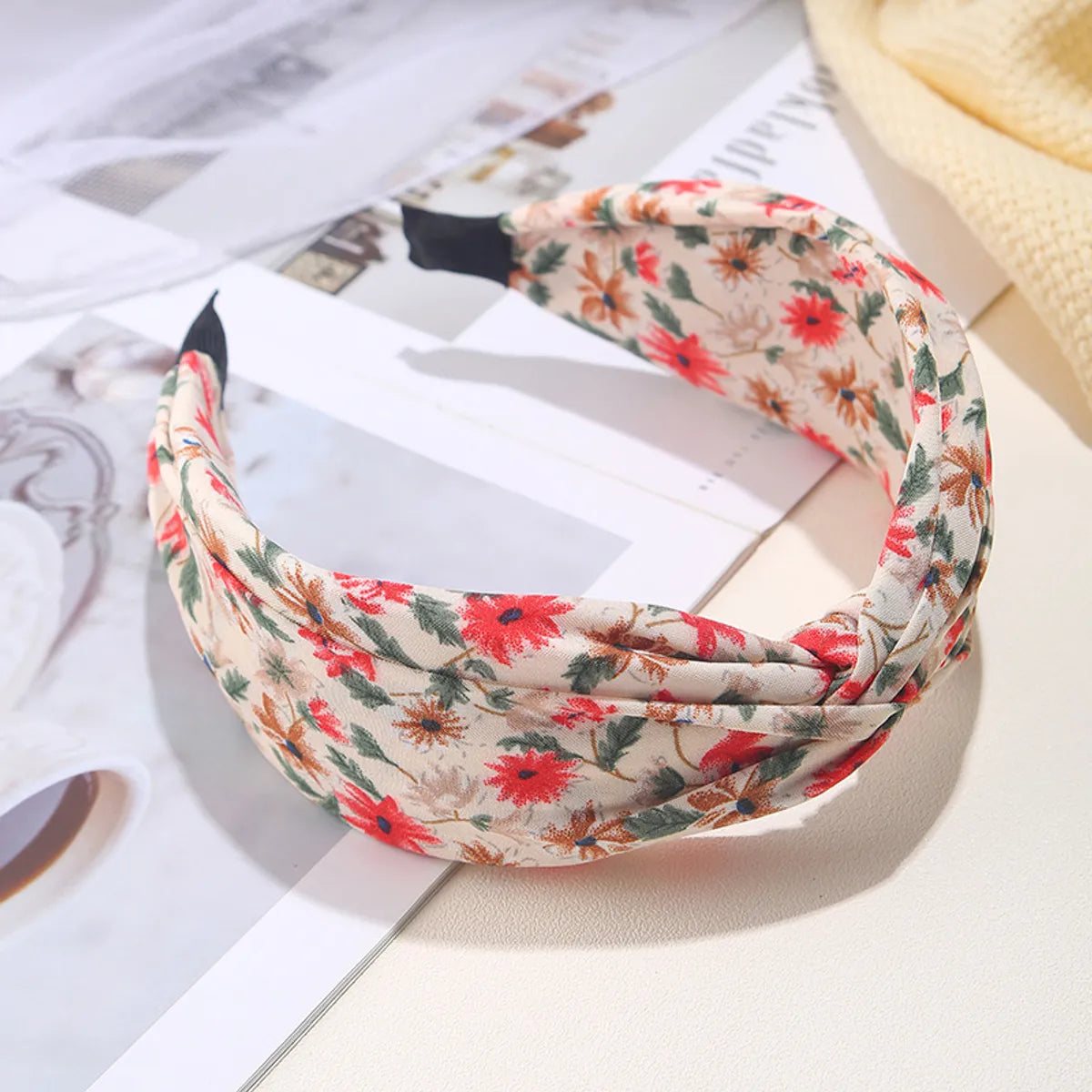 Elegant Lady Flower Cloth Hair Band