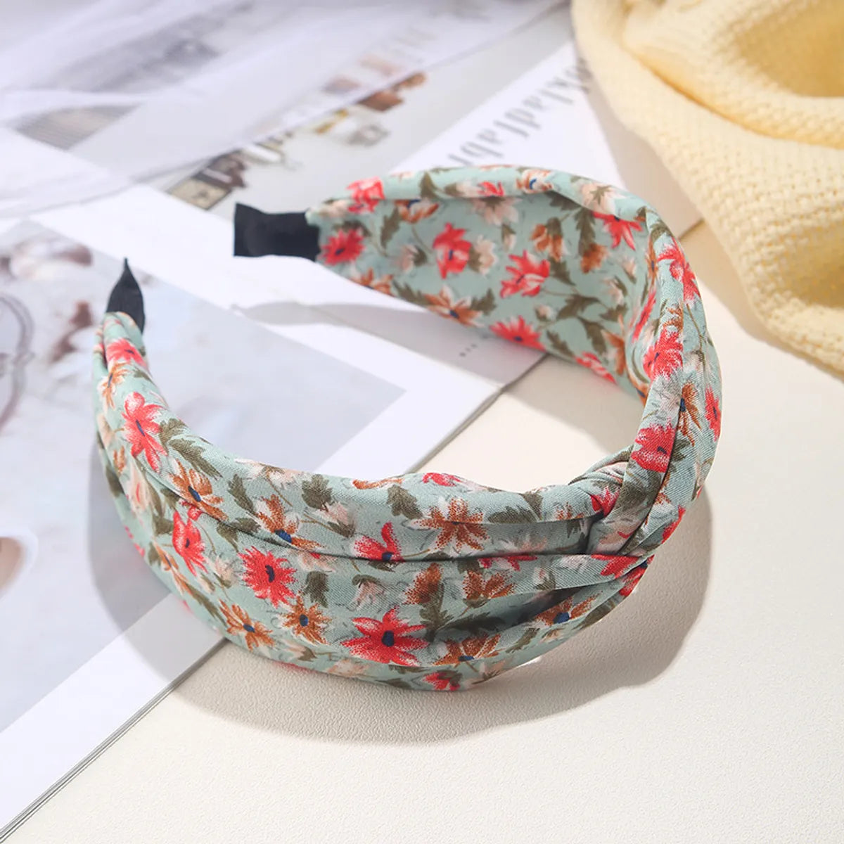 Elegant Lady Flower Cloth Hair Band