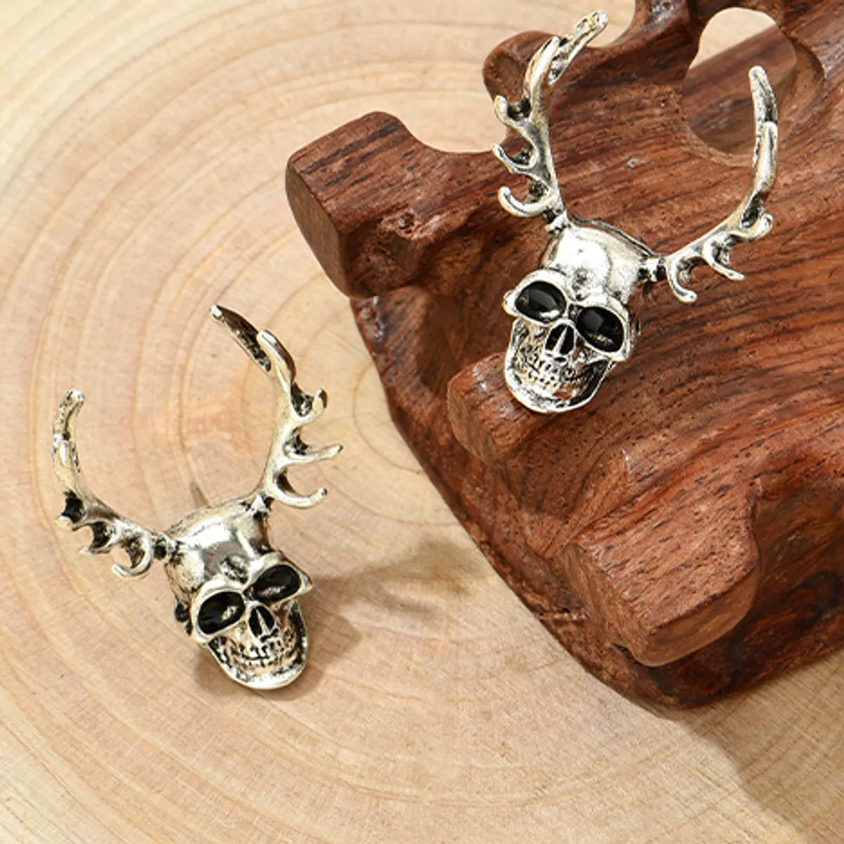 Halloween Alloy Antlers Skull Earrings Wholesale Nihaojewelry