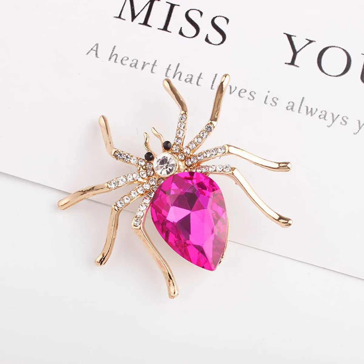 Halloween Brooch Cross-Border Animal Spider Crystal Brooch Corsage Fashion Diamond-Embedded Scarf Buckle Brooch Ornament Wholesale