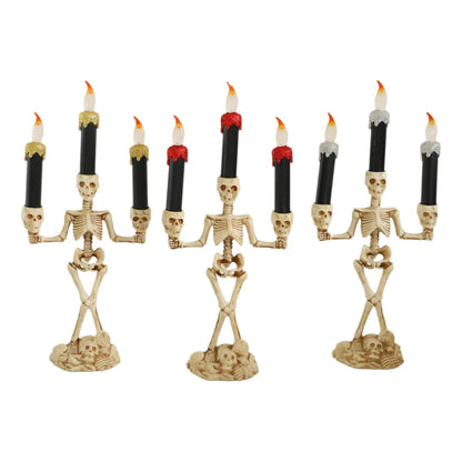 Halloween Candle Skull Plastic Holiday Party Decorative Props