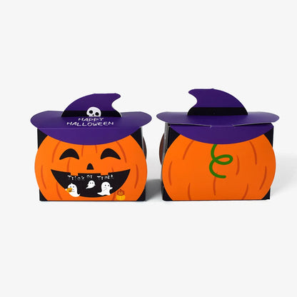 Halloween Cartoon Style Pumpkin White Cardboard Holiday Daily Gift Wrapping Supplies