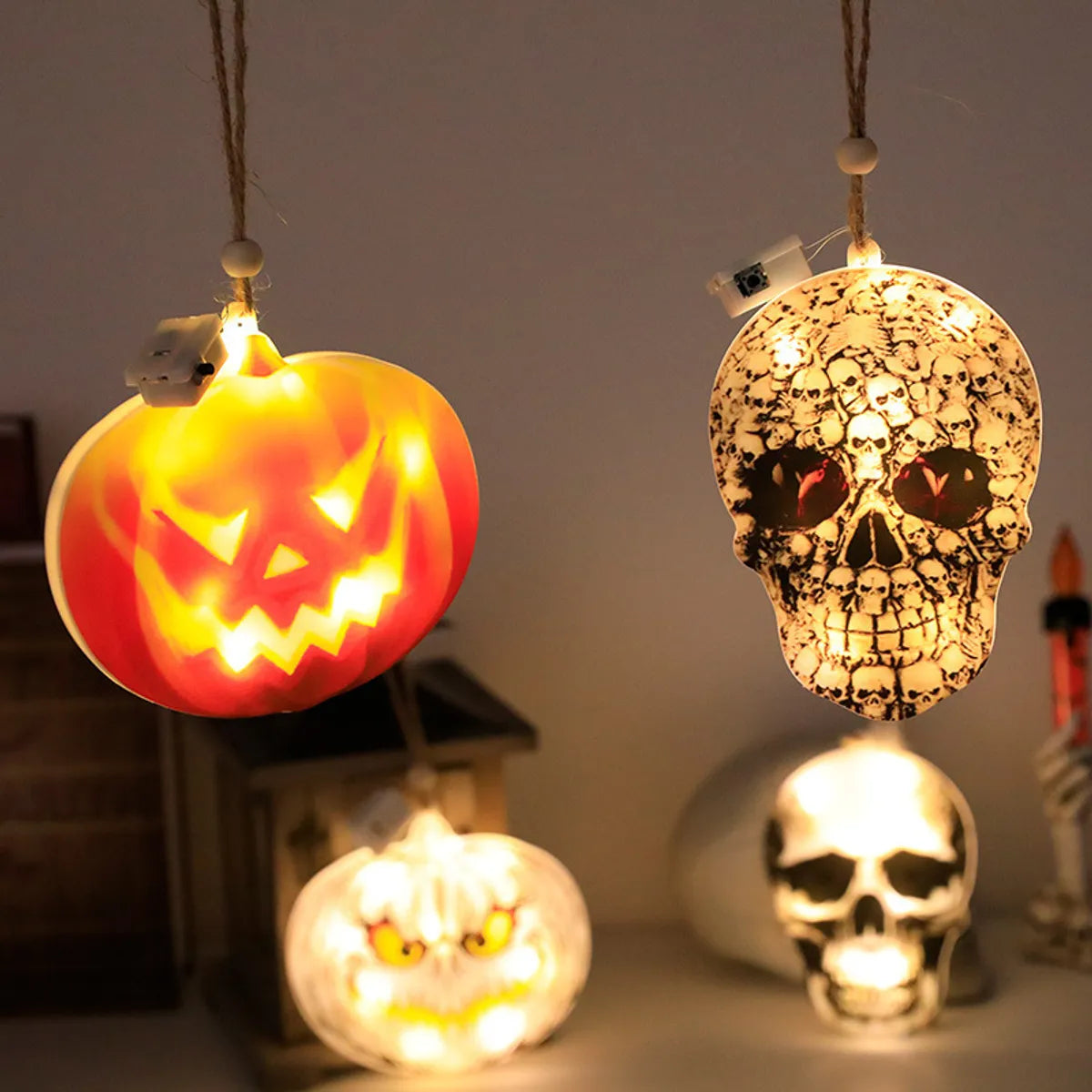 Halloween Casual Hip-Hop Funny Skull PVC Outdoor Party Lightings