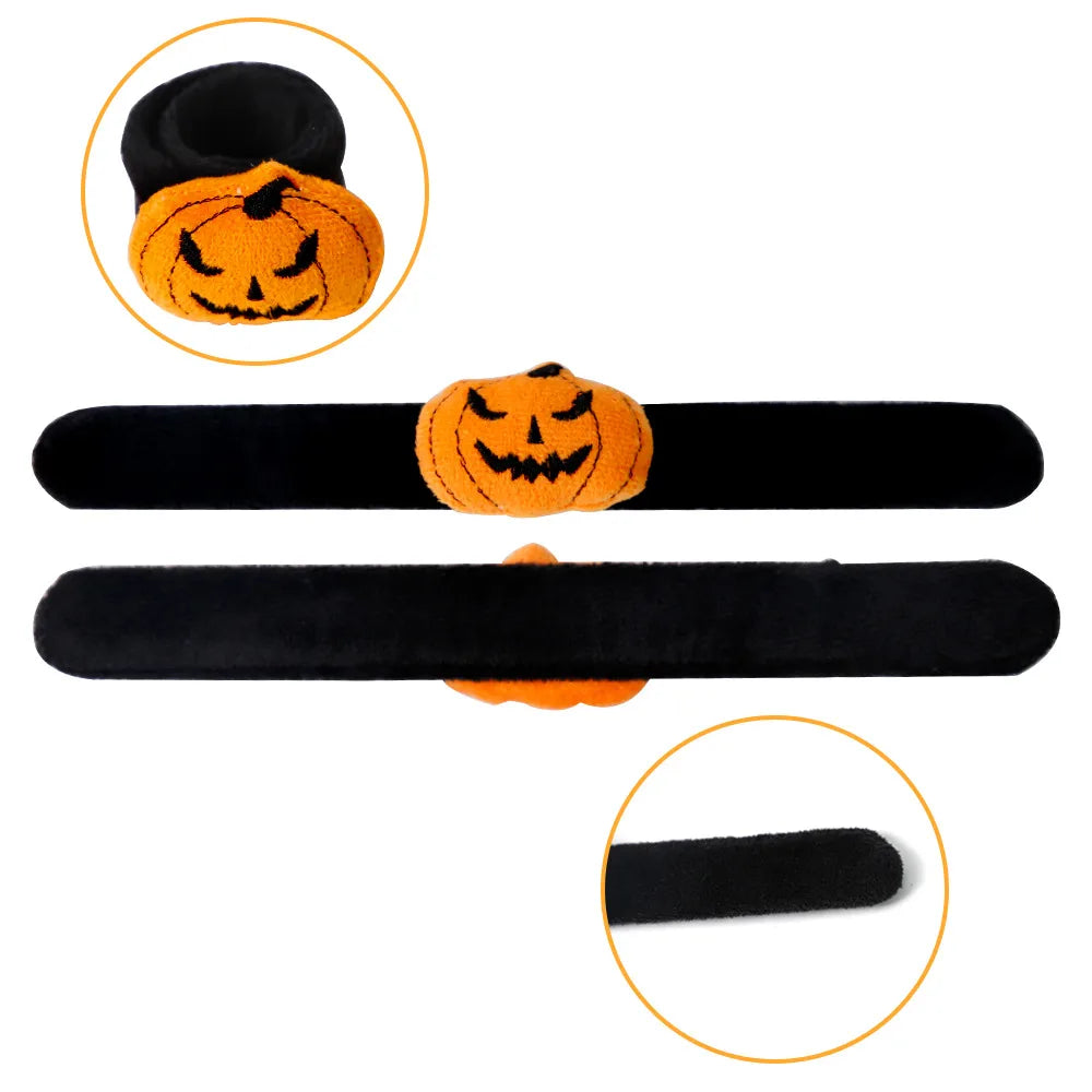 Halloween Casual Simple Style Pumpkin Spider PVC Flannel Holiday Party Wristband