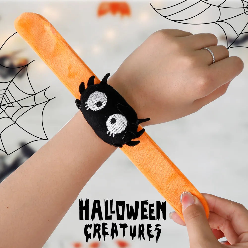 Halloween Casual Simple Style Pumpkin Spider PVC Flannel Holiday Party Wristband