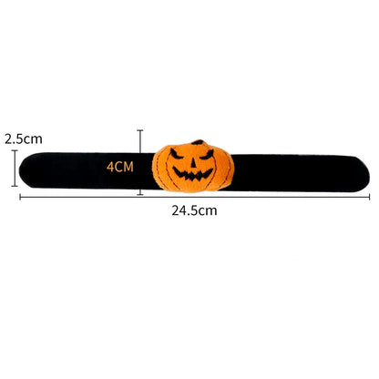 Halloween Casual Simple Style Pumpkin Spider PVC Flannel Holiday Party Wristband