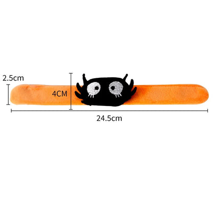 Halloween Casual Simple Style Pumpkin Spider PVC Flannel Holiday Party Wristband