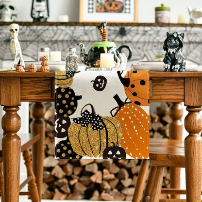 Halloween Chinoiserie Letter Polyester Tablecloth