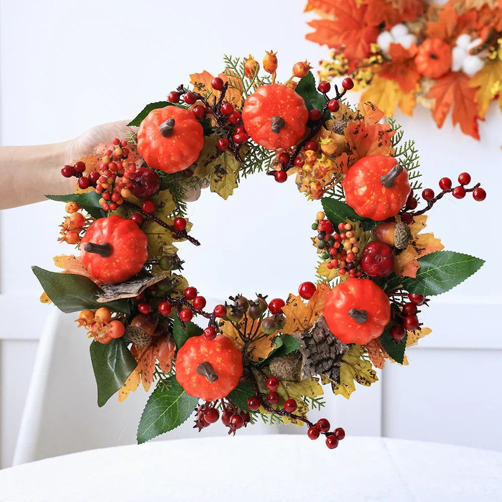 Halloween Classic Style Leaves Berry Cloth Party Festival Hanging Ornaments