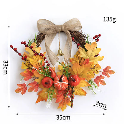 Halloween Classic Style Leaves Berry Cloth Party Festival Hanging Ornaments