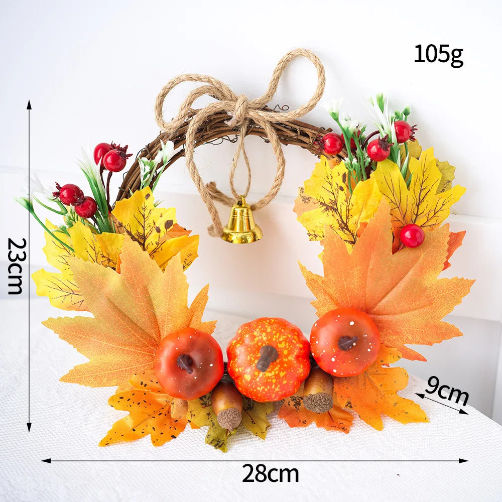 Halloween Classic Style Leaves Berry Cloth Party Festival Hanging Ornaments