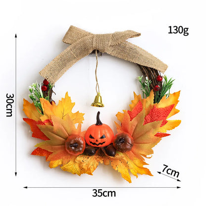 Halloween Classic Style Leaves Berry Cloth Party Festival Hanging Ornaments