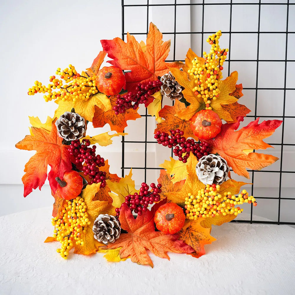 Halloween Classic Style Leaves Berry Cloth Party Festival Hanging Ornaments