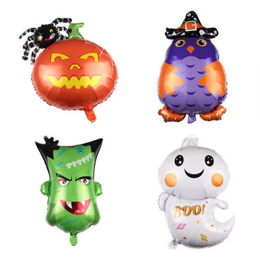 Halloween Classic Style Pumpkin Bat Aluminum Film Holiday Festival Balloons