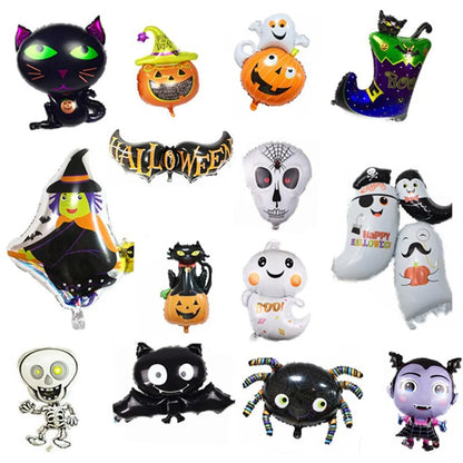 Halloween Classic Style Pumpkin Bat Aluminum Film Holiday Festival Balloons