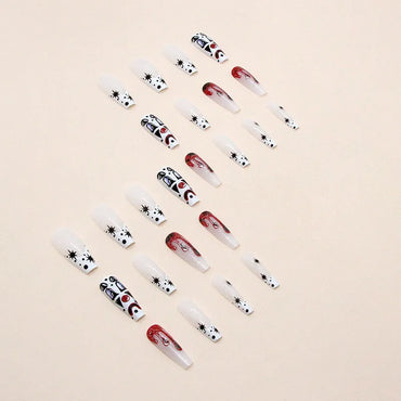 Halloween Cool Style Clown ABS Press-On Nails 1 Set