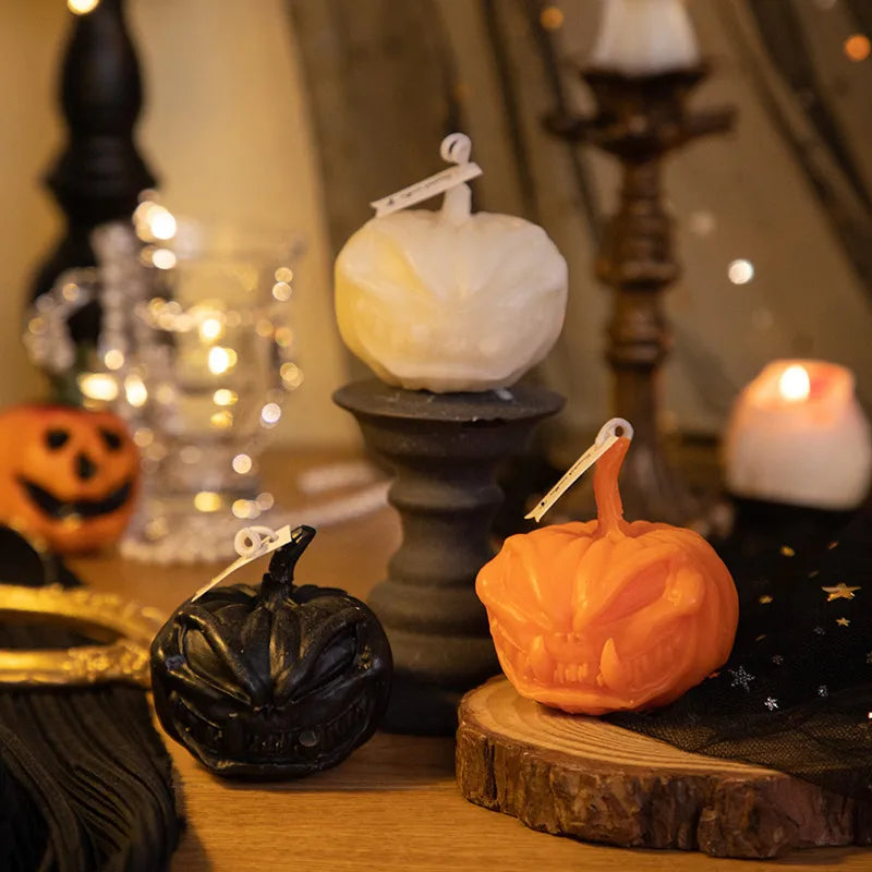 Halloween Cool Style Pumpkin Soybean Mixed Wax Candle