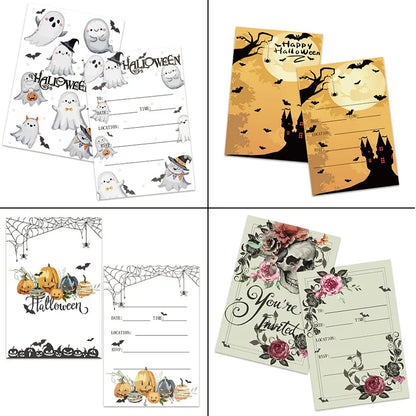 Halloween Cool Style Pumpkin Tree Ghost Paper Party Festival Card