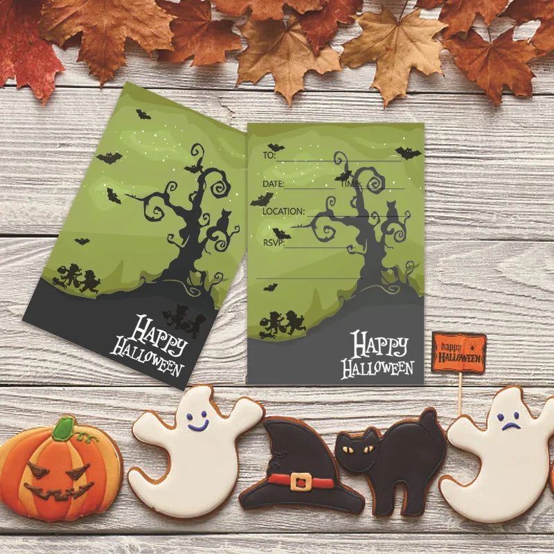 Halloween Cool Style Pumpkin Tree Ghost Paper Party Festival Card