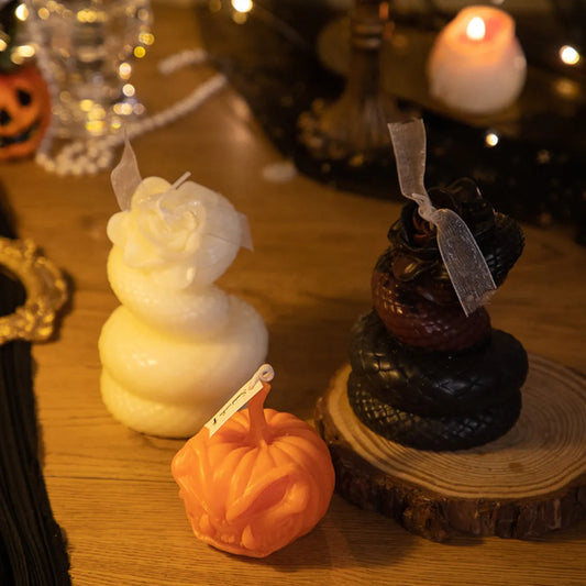 Halloween Cool Style Snake Ghost Soybean Mixed Wax Candle