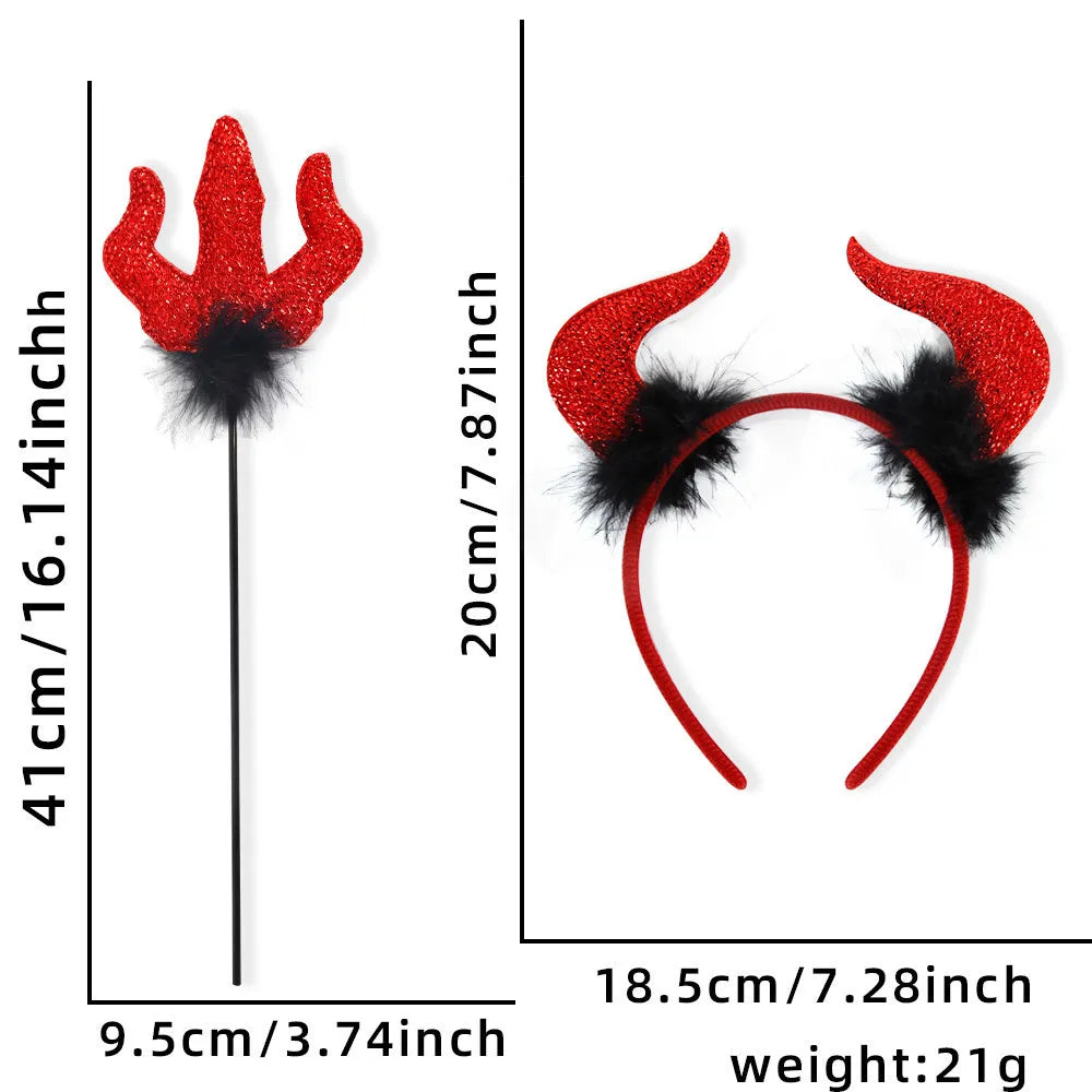 Halloween Cute Funny Horns Plastic Party Festival Costume Props Decorative Props