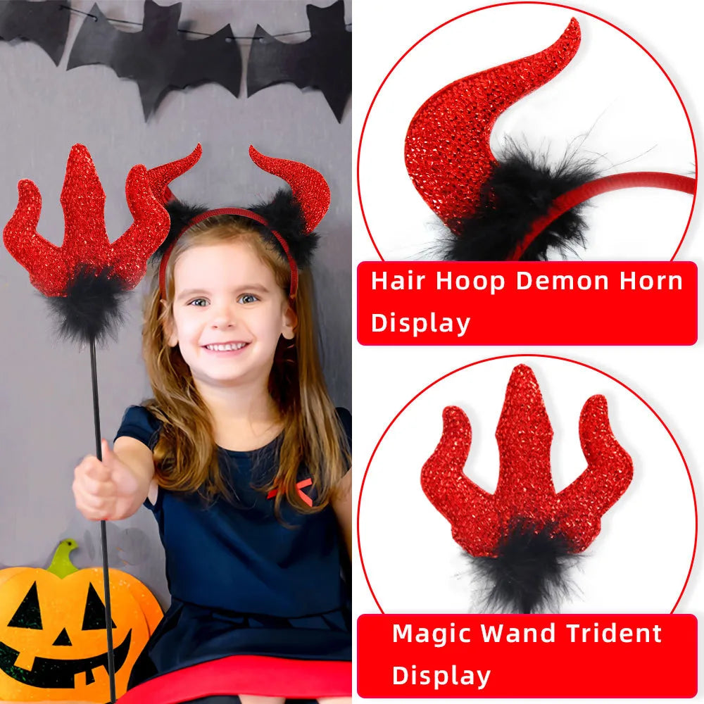 Halloween Cute Funny Horns Plastic Party Festival Costume Props Decorative Props