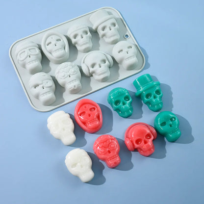 Halloween Cute Skull Silica Gel Kitchen Molds 1 Piece