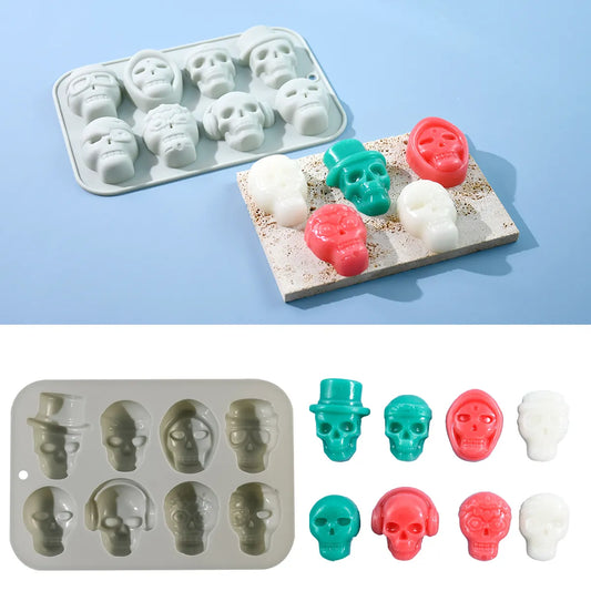 Halloween Cute Skull Silica Gel Kitchen Molds 1 Piece