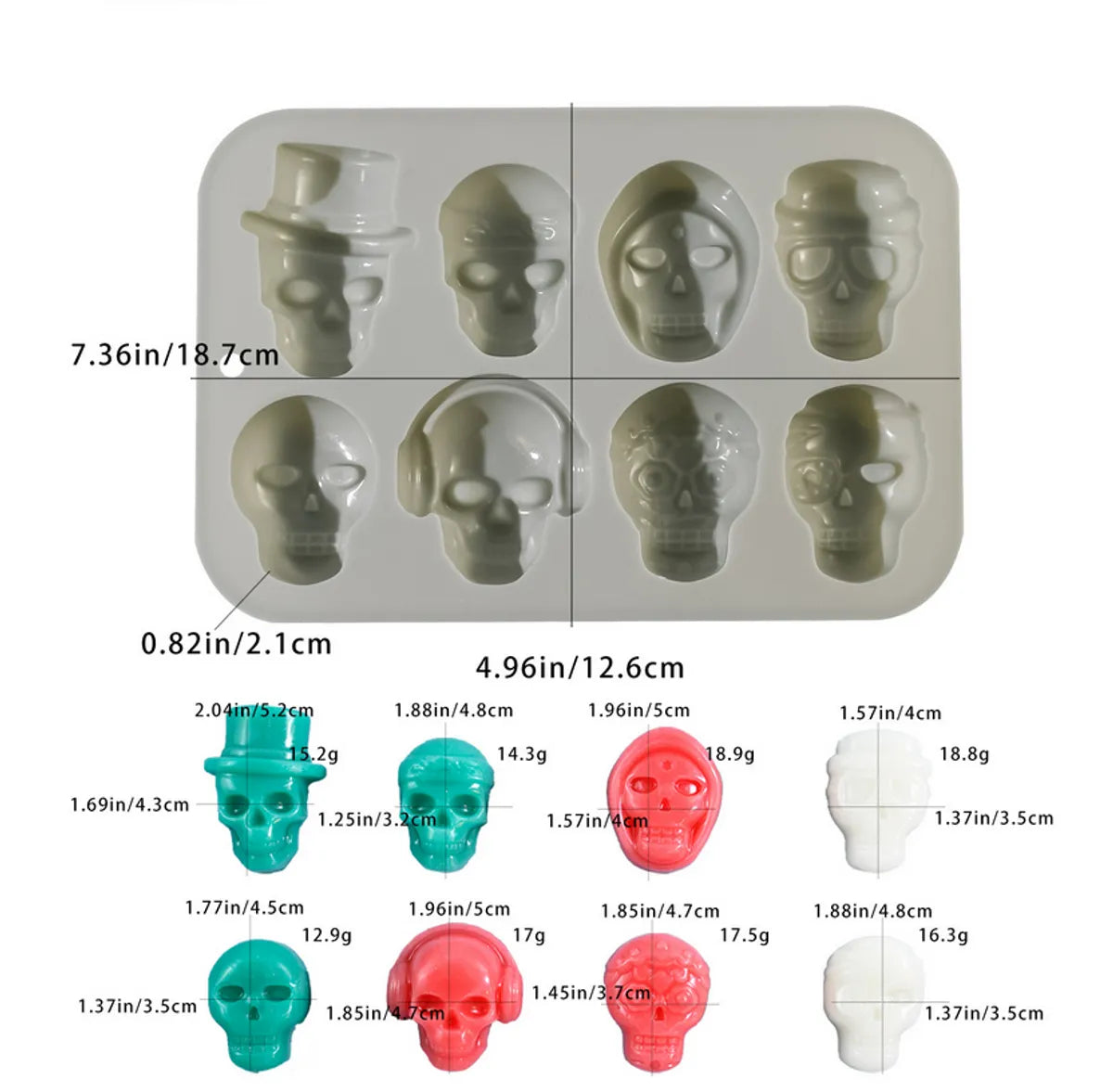 Halloween Cute Skull Silica Gel Kitchen Molds 1 Piece