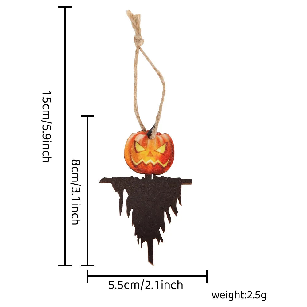 Halloween Cute Zombie Ghost Skull Wood Party Festival Hanging Ornaments