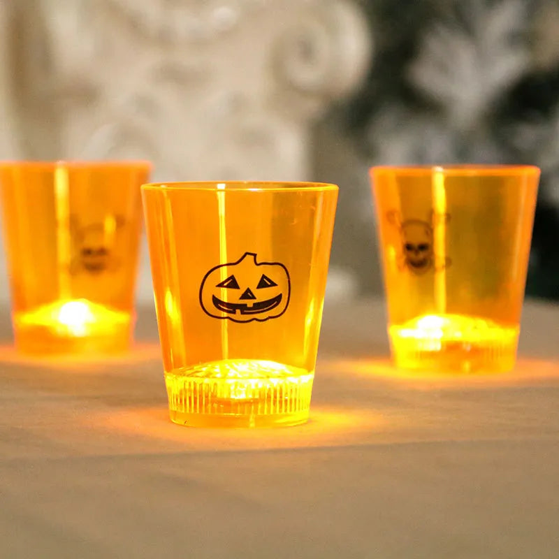 Halloween Candle The Lamp Cup Electronic Luminous Cup Halloween Props Atmosphere Venue Layout