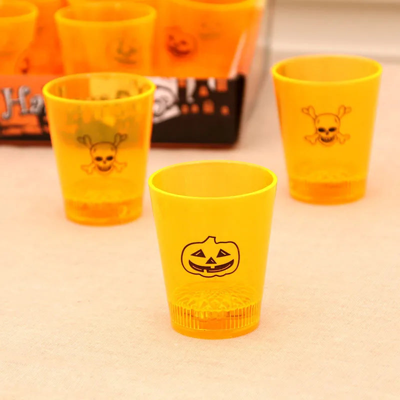 Halloween Candle The Lamp Cup Electronic Luminous Cup Halloween Props Atmosphere Venue Layout