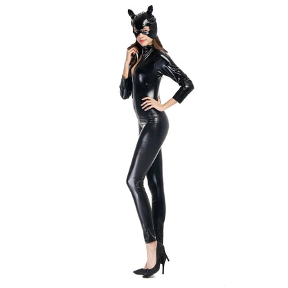 Halloween Fashion Cat Masquerade Costume Props Jumpsuit