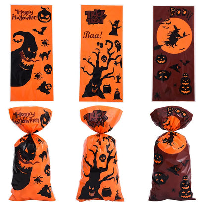 Halloween Funny Cartoon Plastic Party Gift Wrapping Supplies