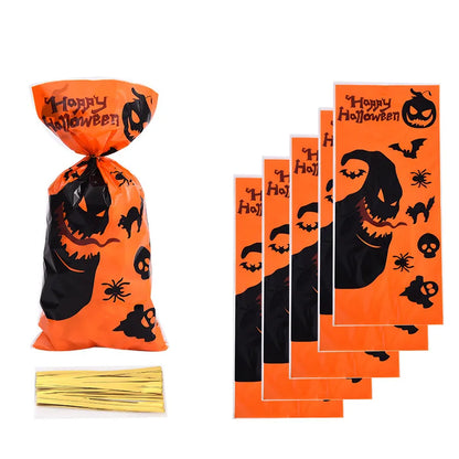 Halloween Funny Cartoon Plastic Party Gift Wrapping Supplies