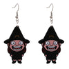 Halloween Funny Pumpkin Acrylic Earrings Little Witch Resin Earrings