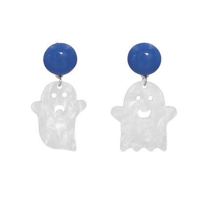 Halloween Funny Pumpkin Acrylic Earrings Little Witch Resin Earrings