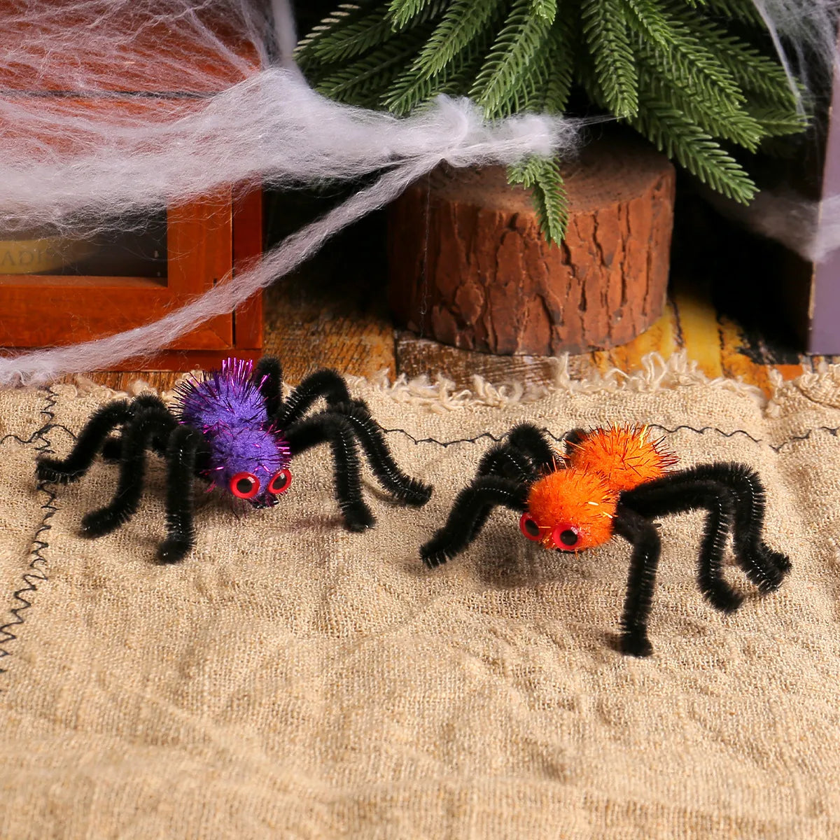 Halloween Funny Spider Hairball Iron Wire Party Festival Hairpin