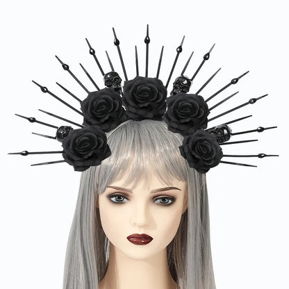 Halloween Gothic Punk Flower Plastic Party Festival Headband