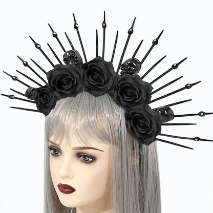 Halloween Gothic Punk Flower Plastic Party Festival Headband